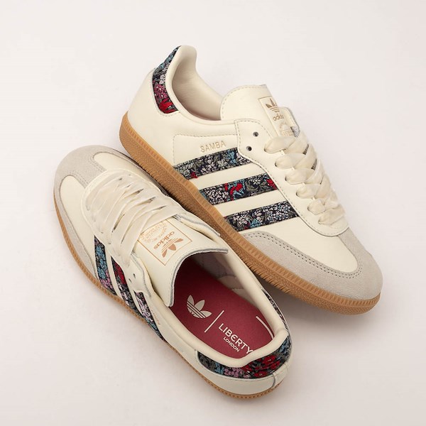 alternate view adidas x Liberty London Samba OG Athletic Shoe - Big Kid - Cream White / TalcHERO
