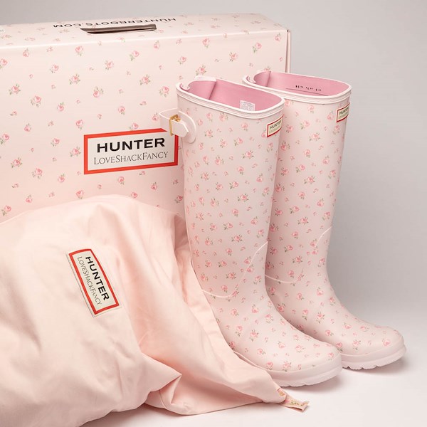 alternate view Womens Hunter x LoveShackFancy Original Tall Rain Boot - Blooming HeirloomALT1D