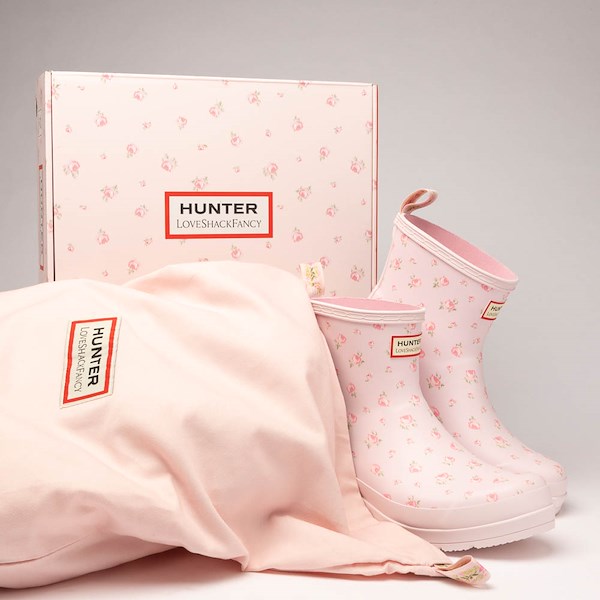 alternate view Womens Hunter x LoveShackFancy Play&trade; Short Rain Boot - Blooming HeirloomALT1D