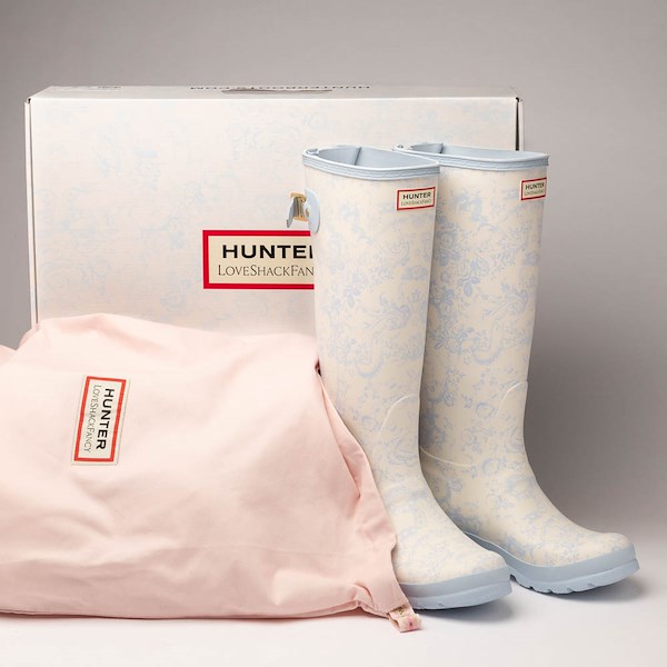 alternate view Womens Hunter x LoveShackFancy Original Tall Rain Boot - Toscana ToileALT1D