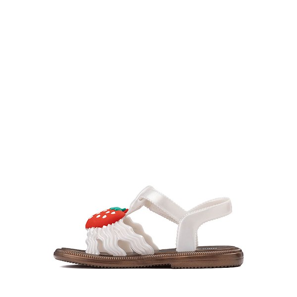 alternate view Mini Melissa Hip Strawberry Sandal - Toddler / Little Kid - Pearly WhiteALT1
