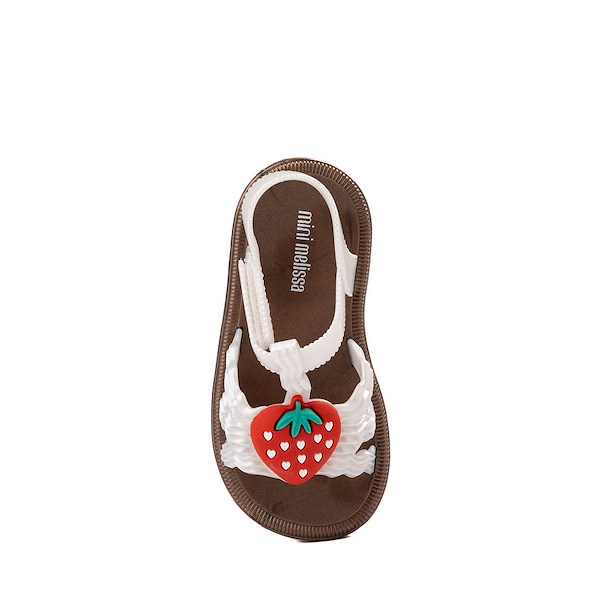 alternate view Mini Melissa Hip Strawberry Sandal - Toddler / Little Kid - Pearly WhiteALT2