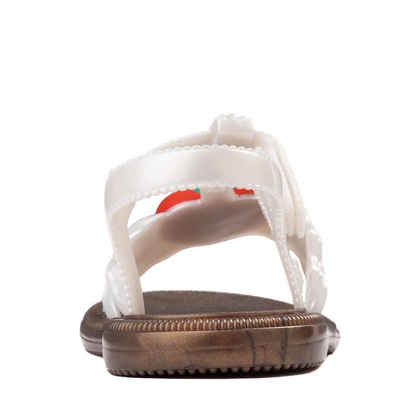 alternate view Mini Melissa Hip Strawberry Sandal - Toddler / Little Kid - Pearly WhiteALT4