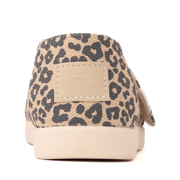 alternate view TOMS Alpargata Classic Slip-On Casual Shoe - Little Kid / Big Kid - Natural Leopard PrintALT4