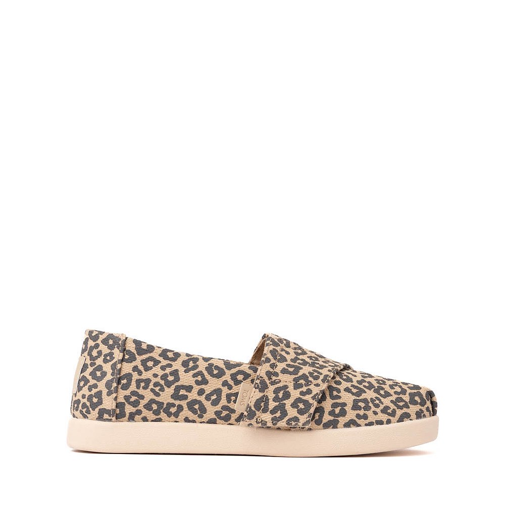 TOMS Alpargata Classic Slip-On Casual Shoe - Little Kid / Big Kid - Natural Leopard Print