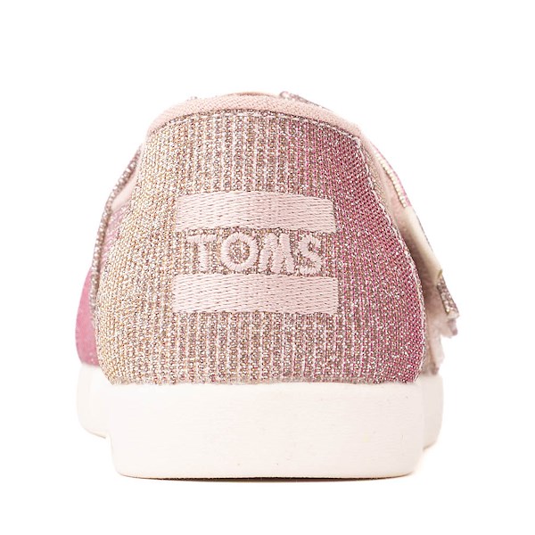 alternate view TOMS Alpargata Classic Glitter Slip-On Casual Shoe - Little Kid / Big Kid - RoseALT4