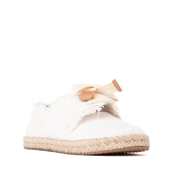 alternate view TOMS Carolina Lace-Up Espadrille - Little Kid / Big Kid - WhiteALT5