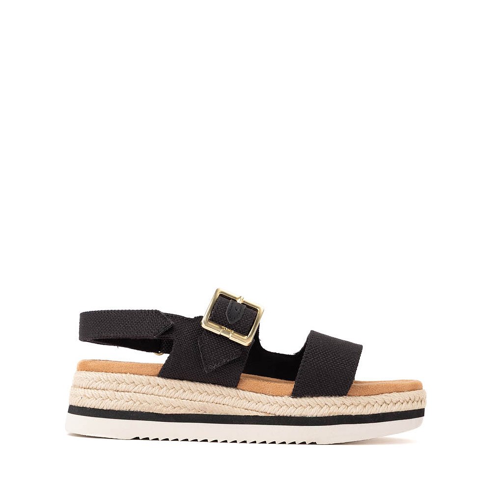 TOMS Giana Platform Sandal - Little Kid / Big Kid - Black