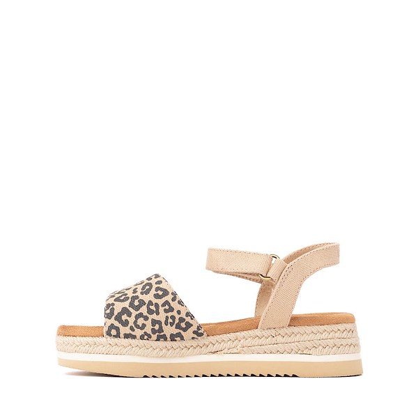 alternate view TOMS Diana Platform Sandal - Little Kid / Big Kid - Natural Leopard PrintALT1