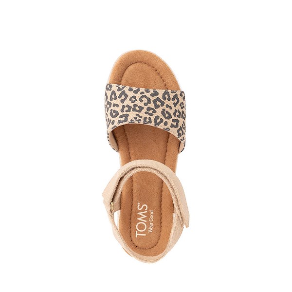 alternate view TOMS Diana Platform Sandal - Little Kid / Big Kid - Natural Leopard PrintALT2