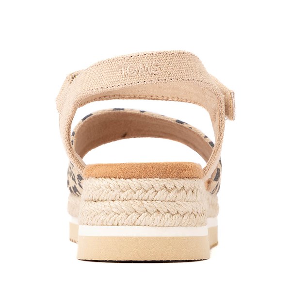 alternate view TOMS Diana Platform Sandal - Little Kid / Big Kid - Natural Leopard PrintALT4