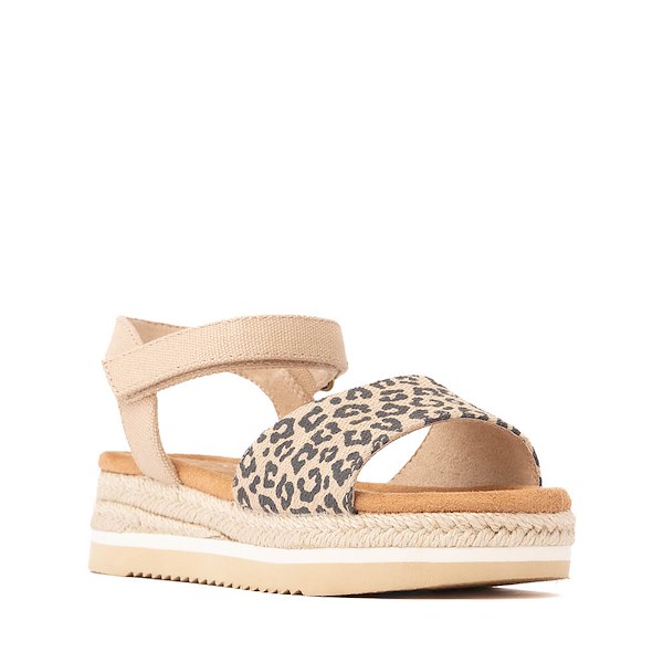 alternate view TOMS Diana Platform Sandal - Little Kid / Big Kid - Natural Leopard PrintALT5
