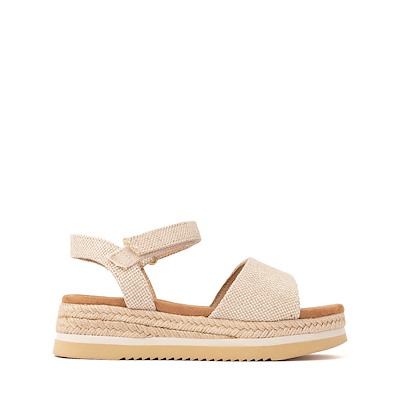 Main view of TOMS Diana Platform Sandal - Little Kid / Big Kid - Champagne Glimmer