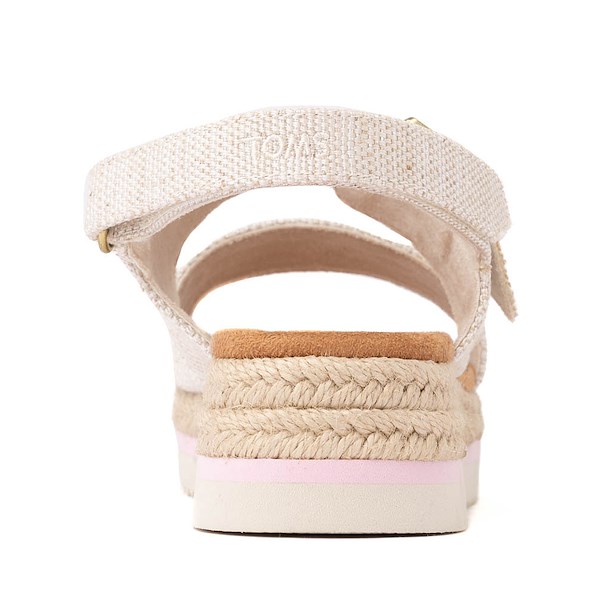 alternate view TOMS Giana Platform Sandal - Little Kid / Big Kid - NaturalALT4