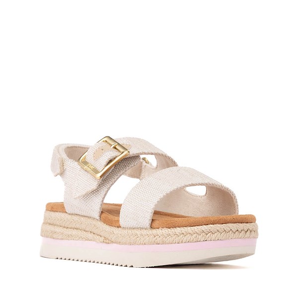 alternate view TOMS Giana Platform Sandal - Little Kid / Big Kid - NaturalALT5