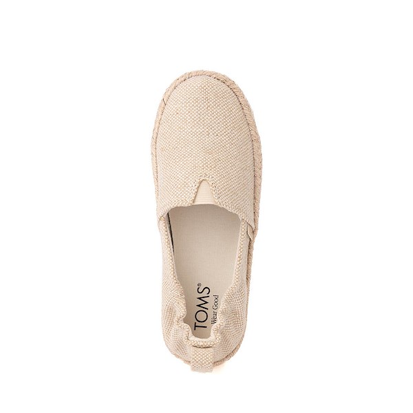 alternate view TOMS Valencia Platform Espadrille - Little Kid / Big Kid - Champagne GlimmerALT2