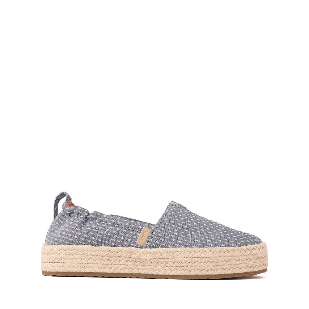 TOMS Valencia Platform Espadrille - Little Kid / Big Kid - Niagara Mist