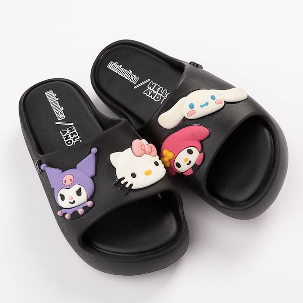 alternate view Mini Melissa + Hello Kitty&reg; & Friends Free Platform Slide Sandal - Little Kid / Big Kid - BlackHERO