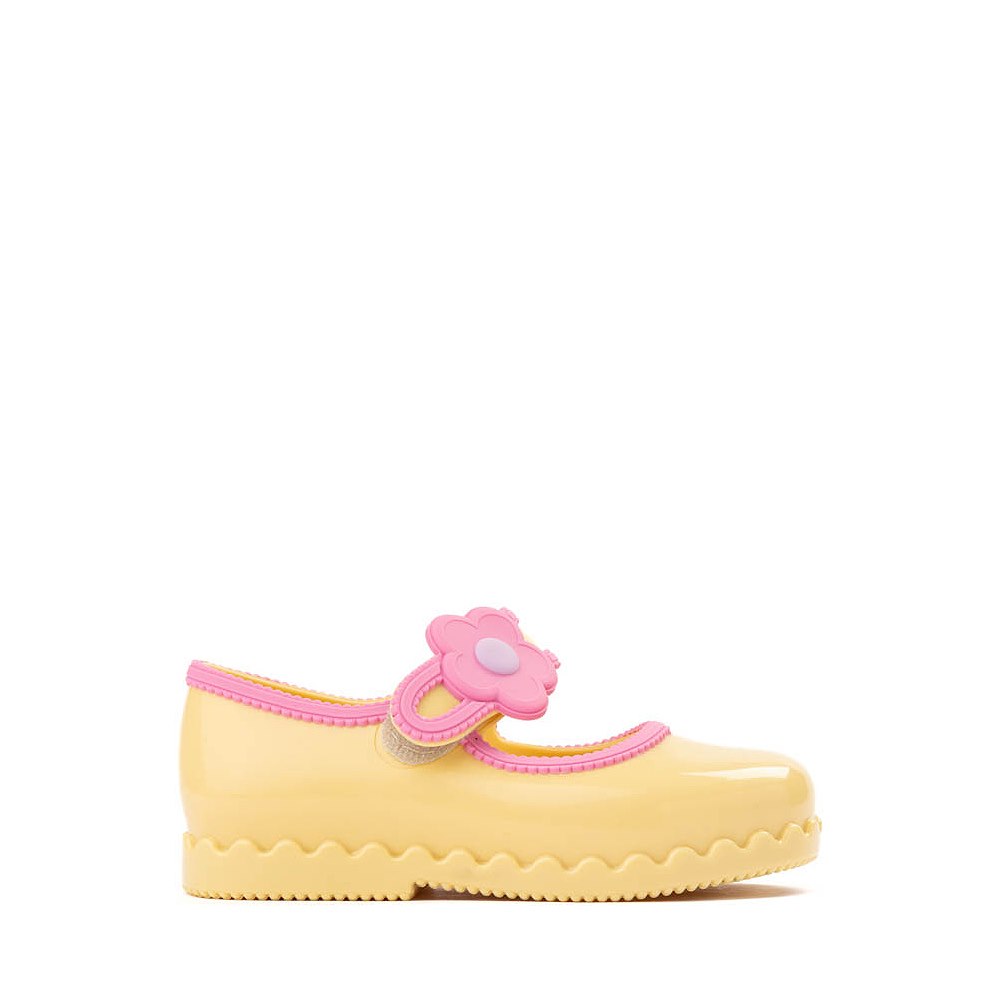 Mini Melissa Hip Ballerina Casual Shoe - Toddler / Little Kid - Yellow / Pink