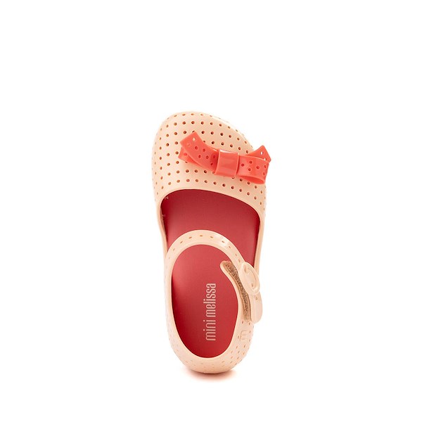 alternate view Mini Melissa Pop Flat - Toddler / Little Kid - Beige / RedALT2