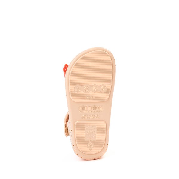 alternate view Mini Melissa Pop Flat - Toddler / Little Kid - Beige / RedALT3