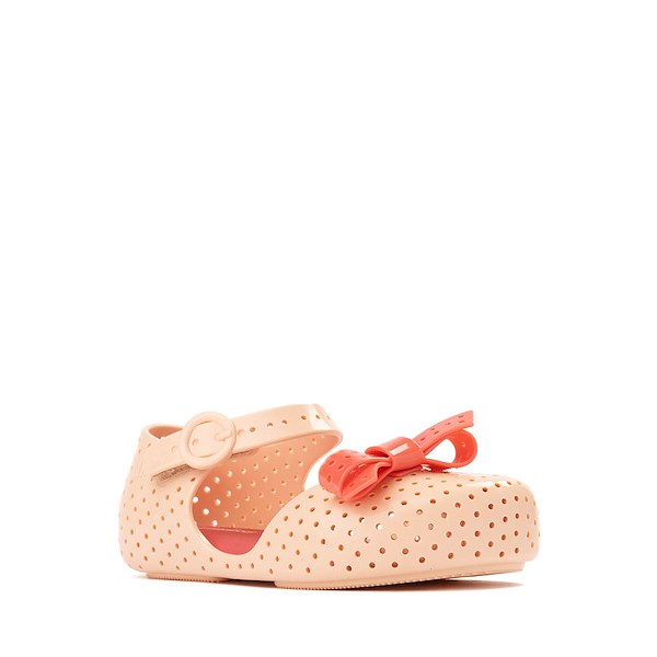 alternate view Mini Melissa Pop Flat - Toddler / Little Kid - Beige / RedALT5