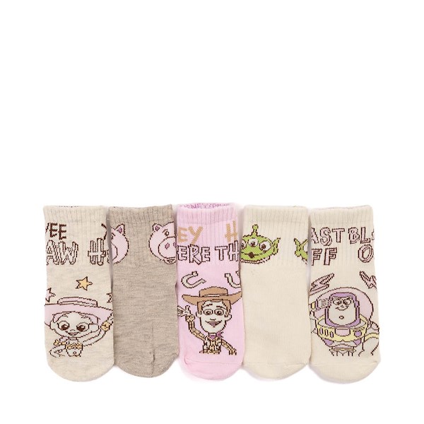 alternate view Toy Story Gripper Crew Socks 5 Pack - Toddler - MulticolorALT1