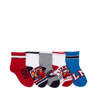 Main view of Disney and Pixar Cars Ribbed Quarter Socks 5 Pack - Toddler - Multicolor
