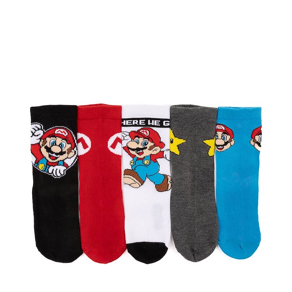 alternate view Super Mario Bros. Crew Socks 5 Pack - Little Kid - MulticolorALT1
