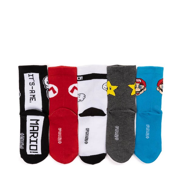 alternate view Super Mario Bros. Crew Socks 5 Pack - Little Kid - MulticolorALT2