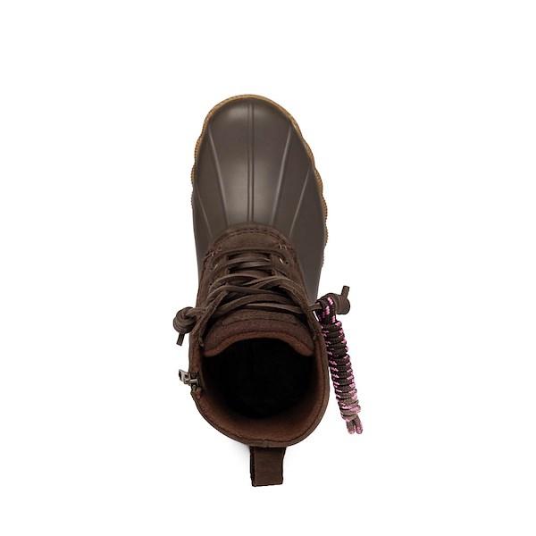 alternate view Womens Sperry Saltwater&trade; Lace-Up Duck Boot - Dark BrownALT2