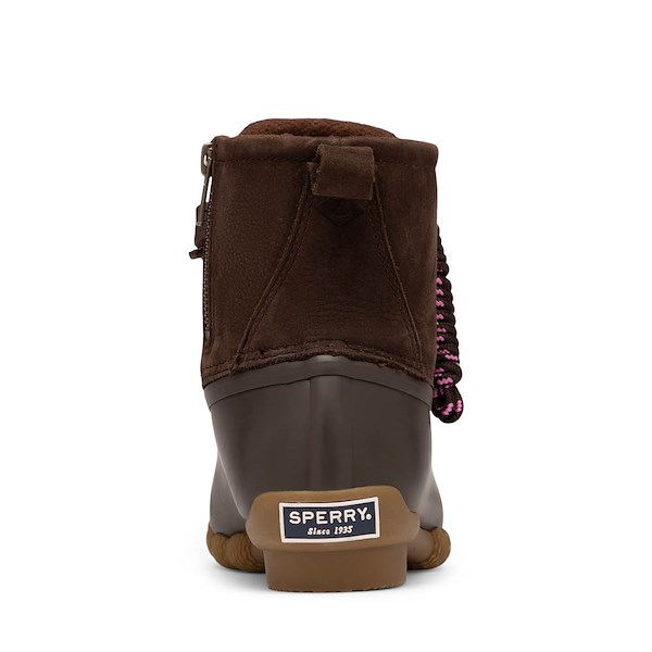 alternate view Womens Sperry Saltwater&trade; Lace-Up Duck Boot - Dark BrownALT4