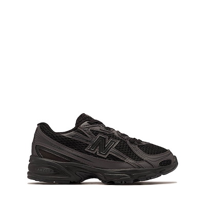 Main view of New Balance 740 Athletic Shoe - Little Kid - Black Cement / Black