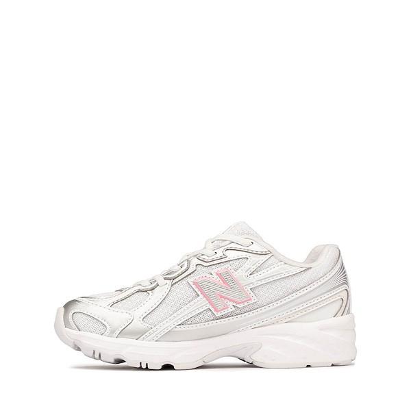 alternate view New Balance 740 Athletic Shoe - Little Kid - Silver Metallic / Signal PinkALT1