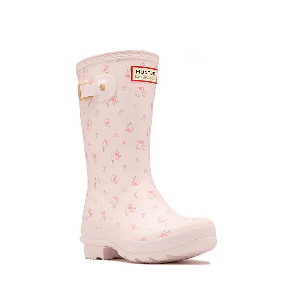 alternate view Hunter x LoveShackFancy Original Short Rain Boot - Little Kid / Big Kid - Blooming HeirloomALT5