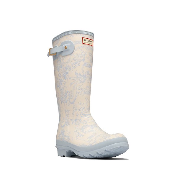 alternate view Hunter x LoveShackFancy Original Short Rain Boot - Little Kid / Big Kid - Toscana ToileALT5