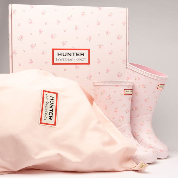 alternate view Hunter x LoveShackFancy First Classic Rain Boot - Toddler / Little Kid - Blooming HeirloomALT1D