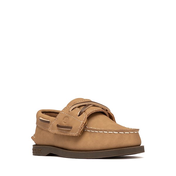 alternate view Sperry Authentic Original Hook & Loop Boat Shoe - Baby / Toddler - TanALT5