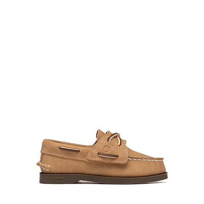 Main view of Sperry Authentic Original Hook &amp; Loop Boat Shoe - Baby / Toddler - Tan