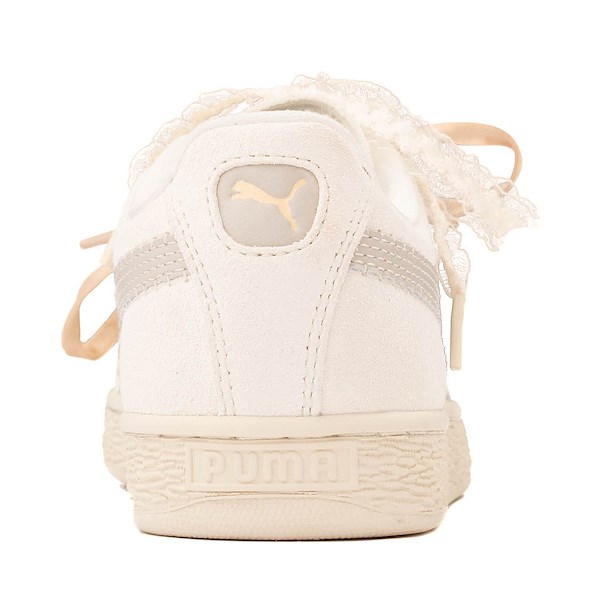 alternate view Womens PUMA Suede Bloom Athletic Shoe - Frosted Ivory / Silver FogALT4