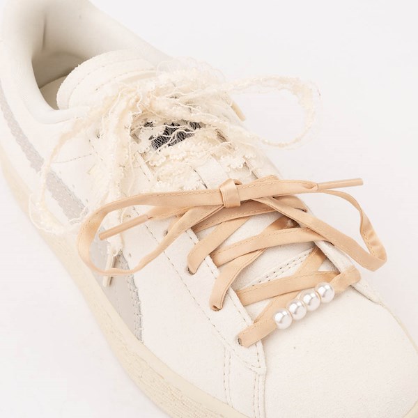 alternate view Womens PUMA Suede Bloom Athletic Shoe - Frosted Ivory / Silver FogALT5B