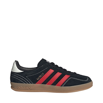 Mens adidas Gazelle Indoor Athletic Shoe - Core Black / Better Scarlet /  Gum | Journeys