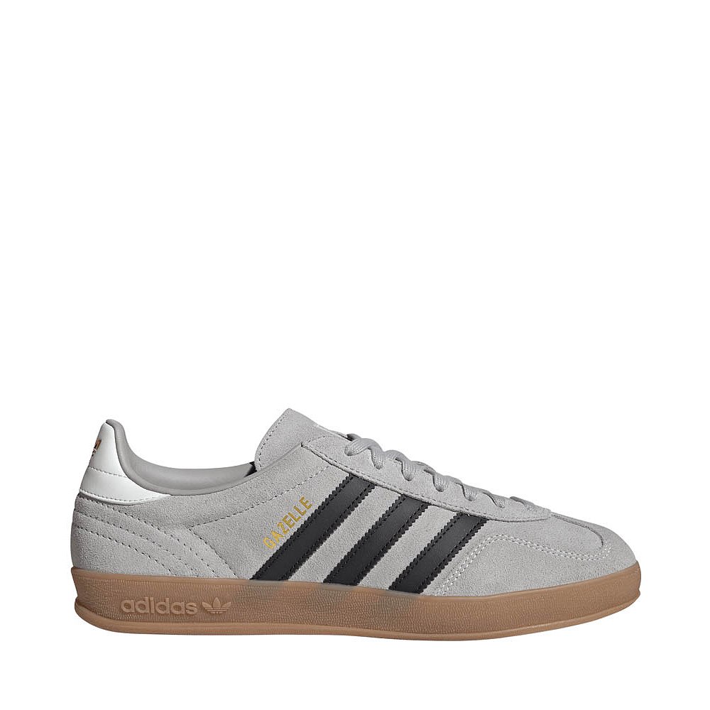 Mens adidas Gazelle Indoor Athletic Shoe - Grey Two / Core Black / Gum