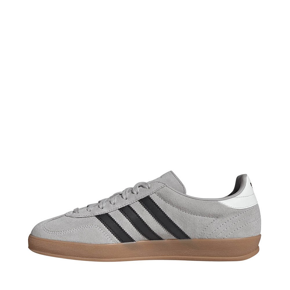 Mens adidas Gazelle Indoor Athletic Shoe - Grey Two / Core Black / Gum |  Journeys