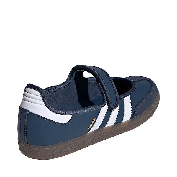 alternate view Womens adidas Samba Jane Athletic Shoe - Crew Navy / Cloud White / Gold MetallicALT4