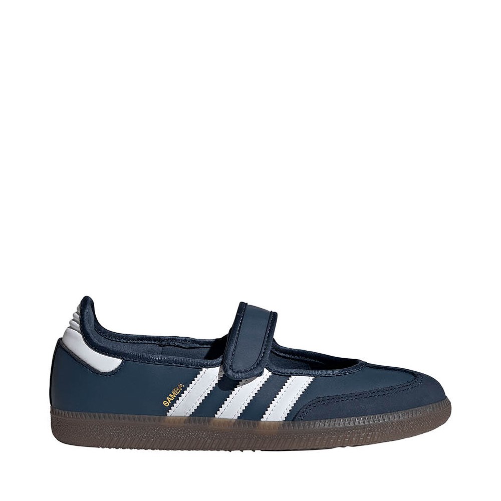 Womens adidas Samba Jane Athletic Shoe - Crew Navy / Cloud White / Gold Metallic