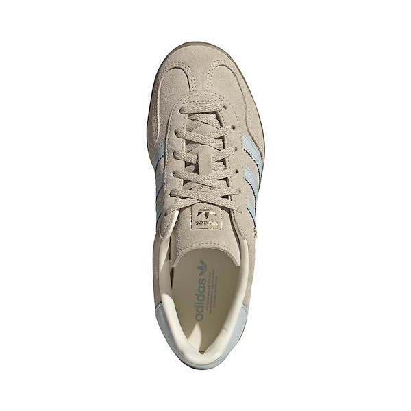 alternate view Womens adidas Gazelle Indoor Athletic Shoe - Wonder Beige / Halo Blue / GumALT2