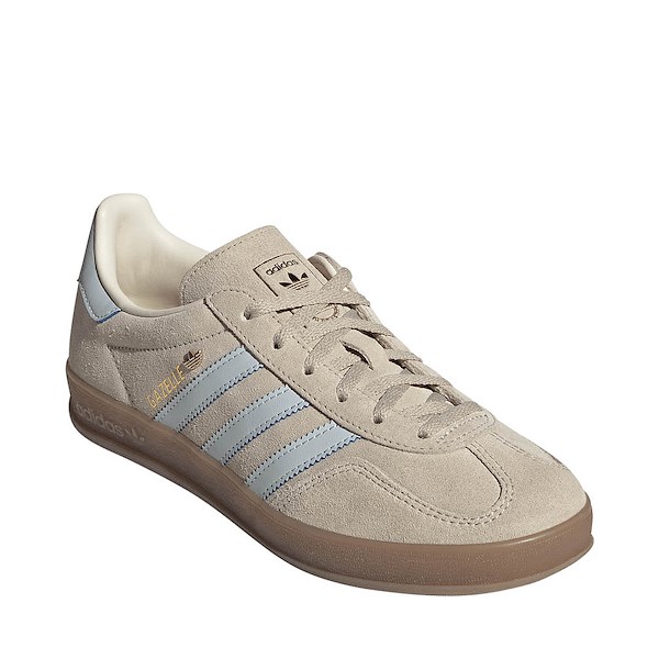 alternate view Womens adidas Gazelle Indoor Athletic Shoe - Wonder Beige / Halo Blue / GumALT5