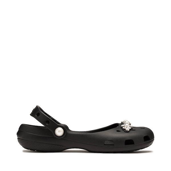 alternate view Womens Crocs Classic Pearls Ballet Flat - BlackALT1A