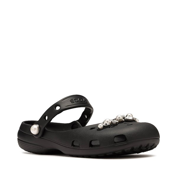 alternate view Womens Crocs Classic Pearls Ballet Flat - BlackALT5